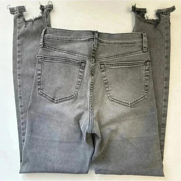 Topshop Jamie High  Rise Skinny Jeans Jagged Hem Cropped Ankle Grey Size 26 - Picture 13 of 15